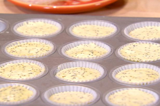 Mini Lemon Poppy Seed Sour Cream Semifreddo Cupcakes
