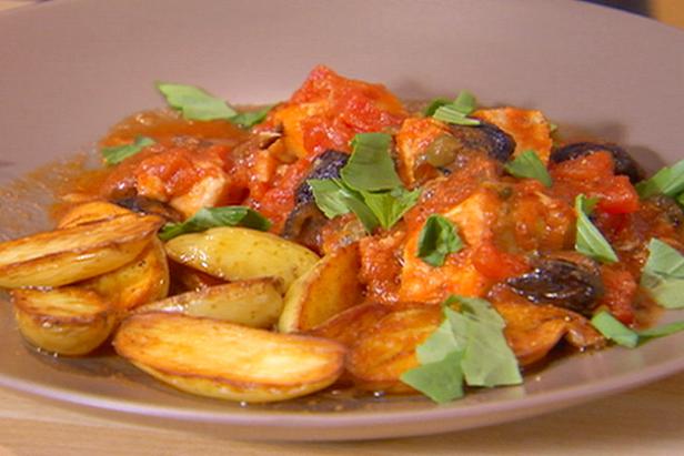 Striped Bass Puttanesca with Seared Fingerling Potatoes image