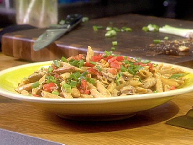Penne with Cajun Hot Links and Chipotle Shrimp