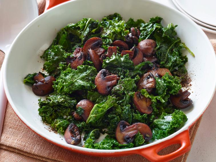 Smothered Mushrooms and Kale Recipe Rachael Ray Food Network