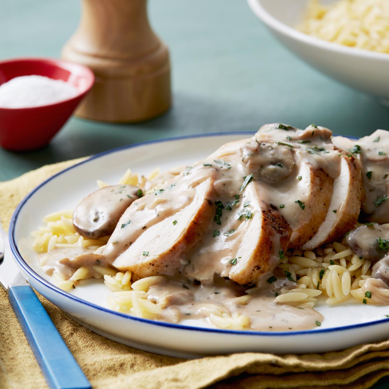 Chicken with Wild Mushroom and Balsamic Cream Sauce