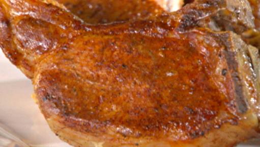 Chili Rubbed BBQ Pork Chops Recipe, Sandra Lee