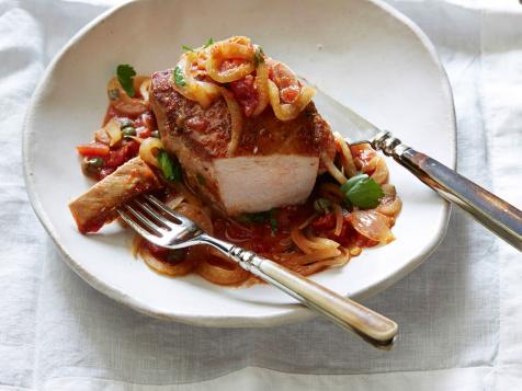 Pork Chops with Fennel and Caper Sauce