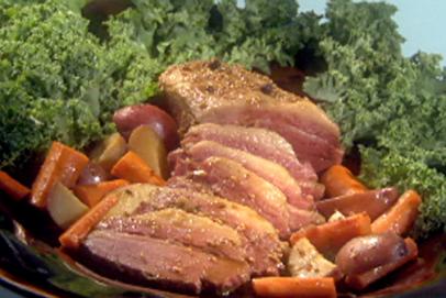 Beer Braised Corned Beef with Red Potatoes and Carrots