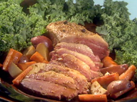 Beer Braised Corned Beef with Red Potatoes and Carrots