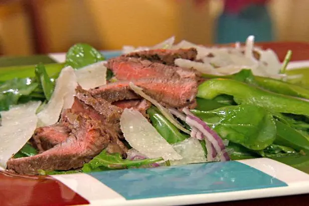 Arugula Salad with Steak, Shaved Parmesan and Lemon Vinaigrette Recipe | Robin Miller | Food Network