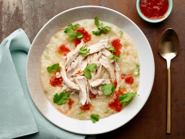 Chinese-style Rice Soup with Chicken and Ginger image