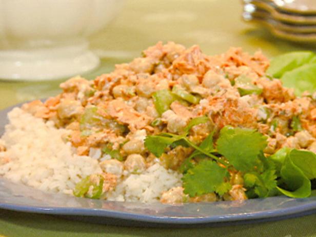 Salmon and Chickpea Salad Over Chilled Mirin Rice image