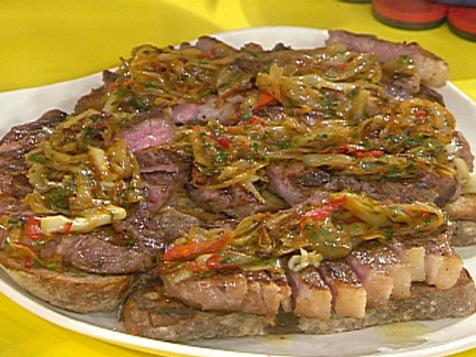 Garlic-Buttered Sliced Steak with Onions