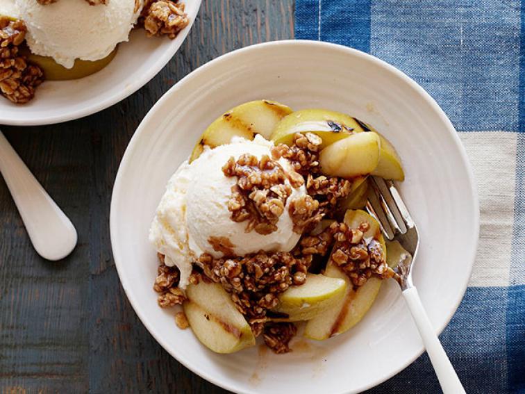 Apple Crumble with Vanilla Ice Cream Recipe Bobby Flay Food Network