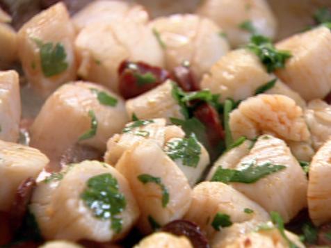 Scallops and Chorizo