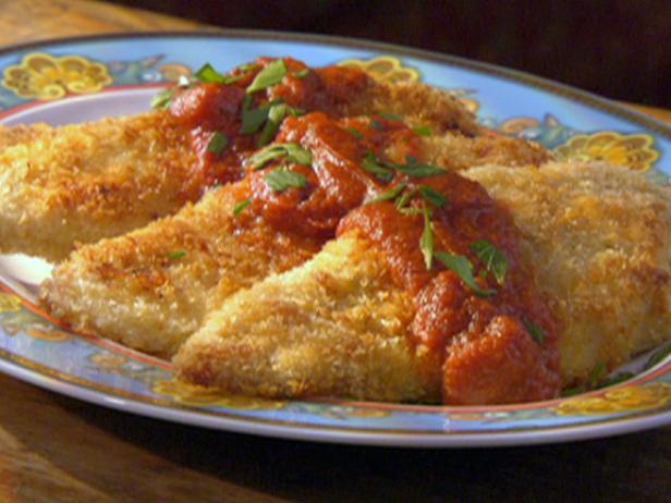 Panko Parmesan Crusted Chicken With Wasabi Tomato Sauce Recipe Robin Miller Food Network