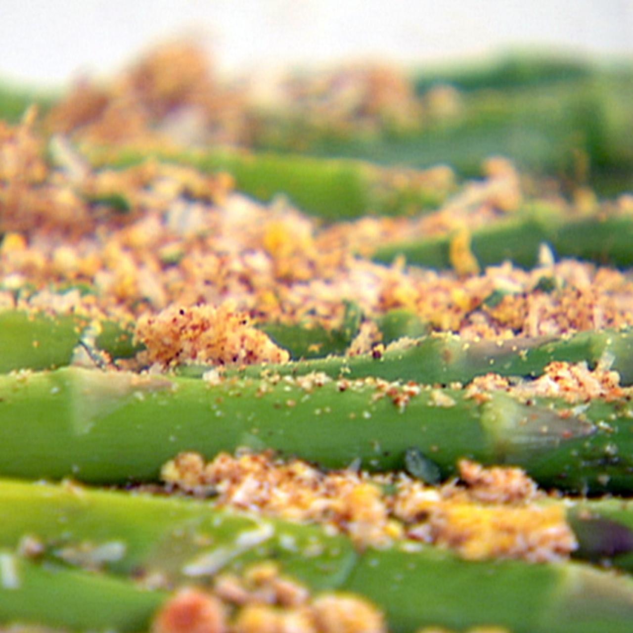 Asparagus and Parmesan Egg Crumb Topping