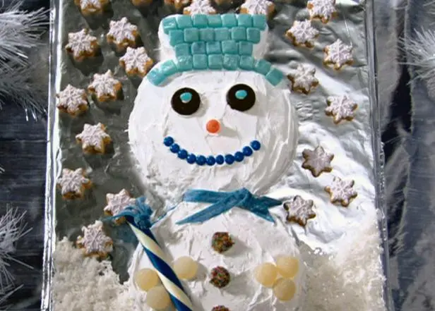 Snowman Cake Recipe | Sandra Lee | Food Network