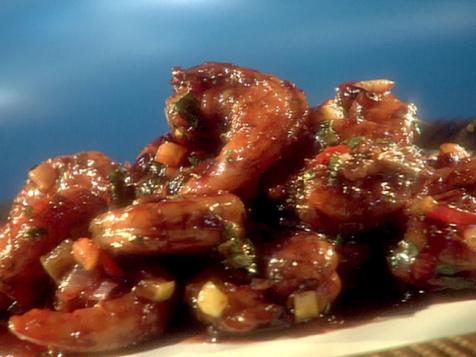 Sangria Glazed Prawns