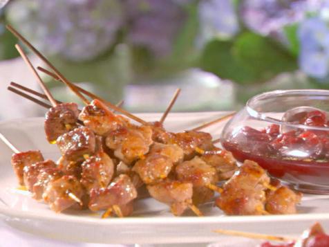Pork Kebobs with Red Grape Sauce