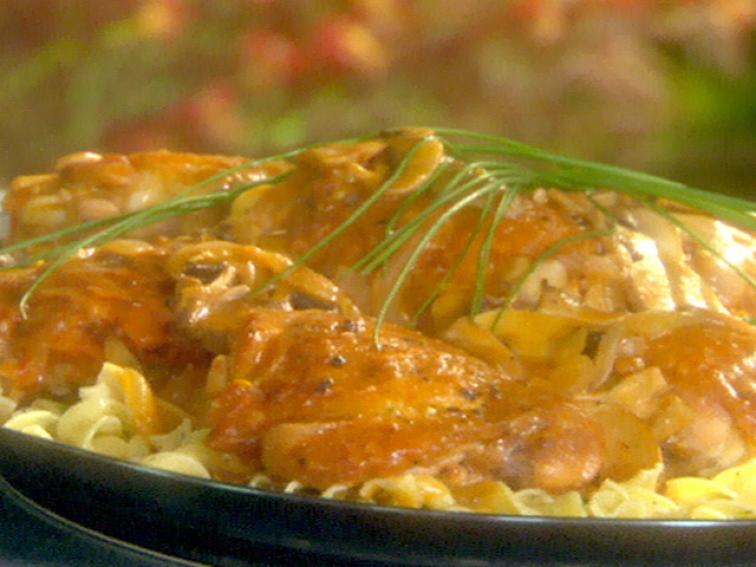 Braised Chicken Thighs With Button Mushrooms Recipe Food Network