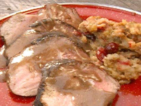 Pork Loin with Cranberry Apple Stuffing