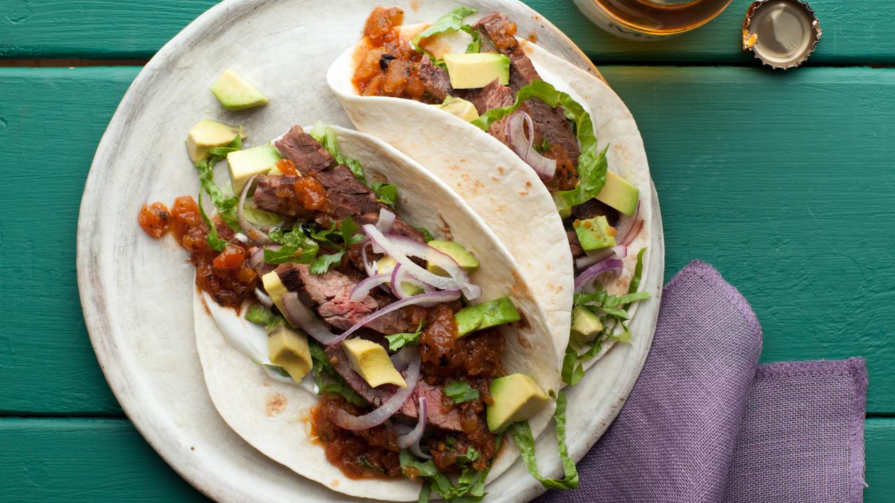 Steak Tacos With Grilled Salsa