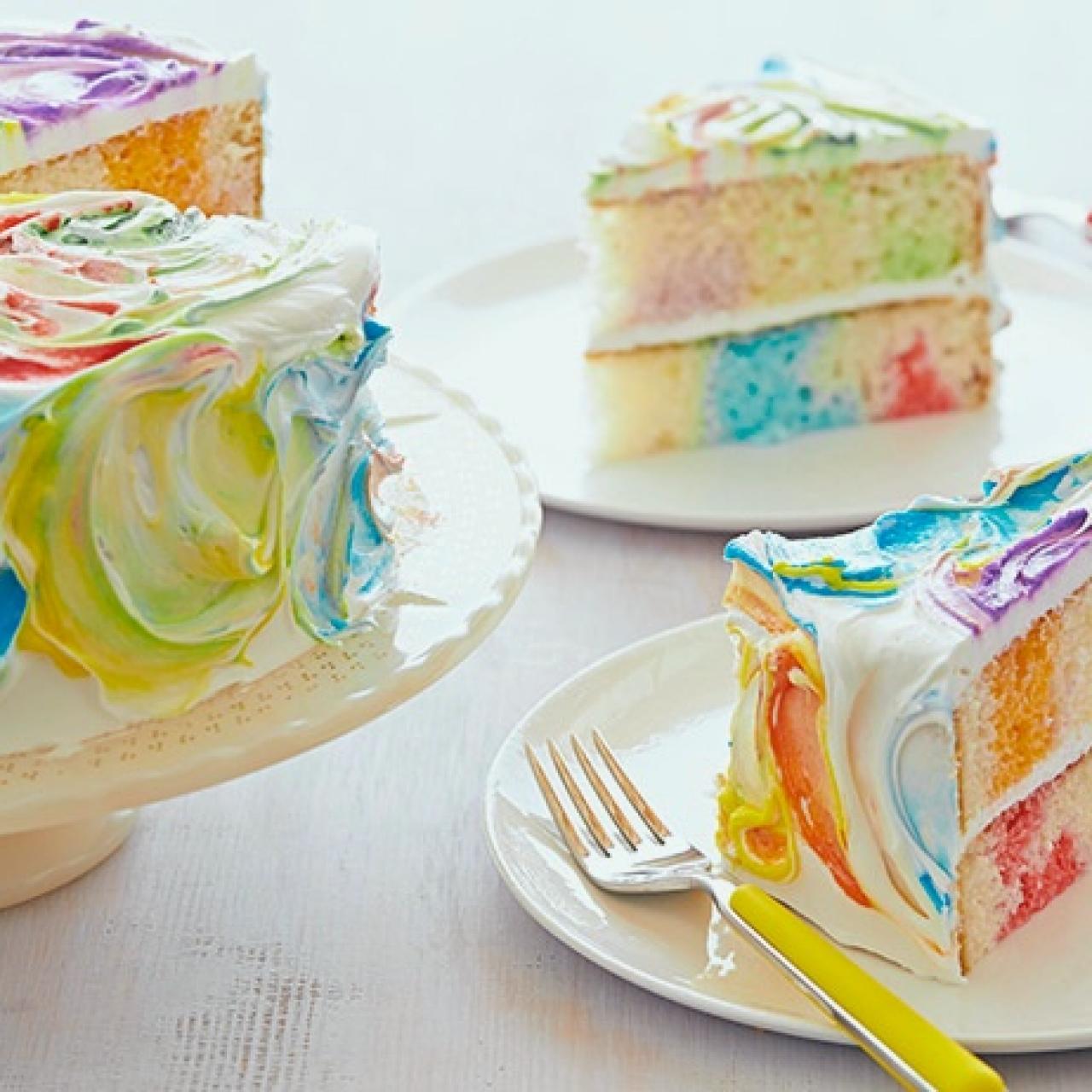 Rainbow Layer Cake recipe by Shipra Khanna on Times Food