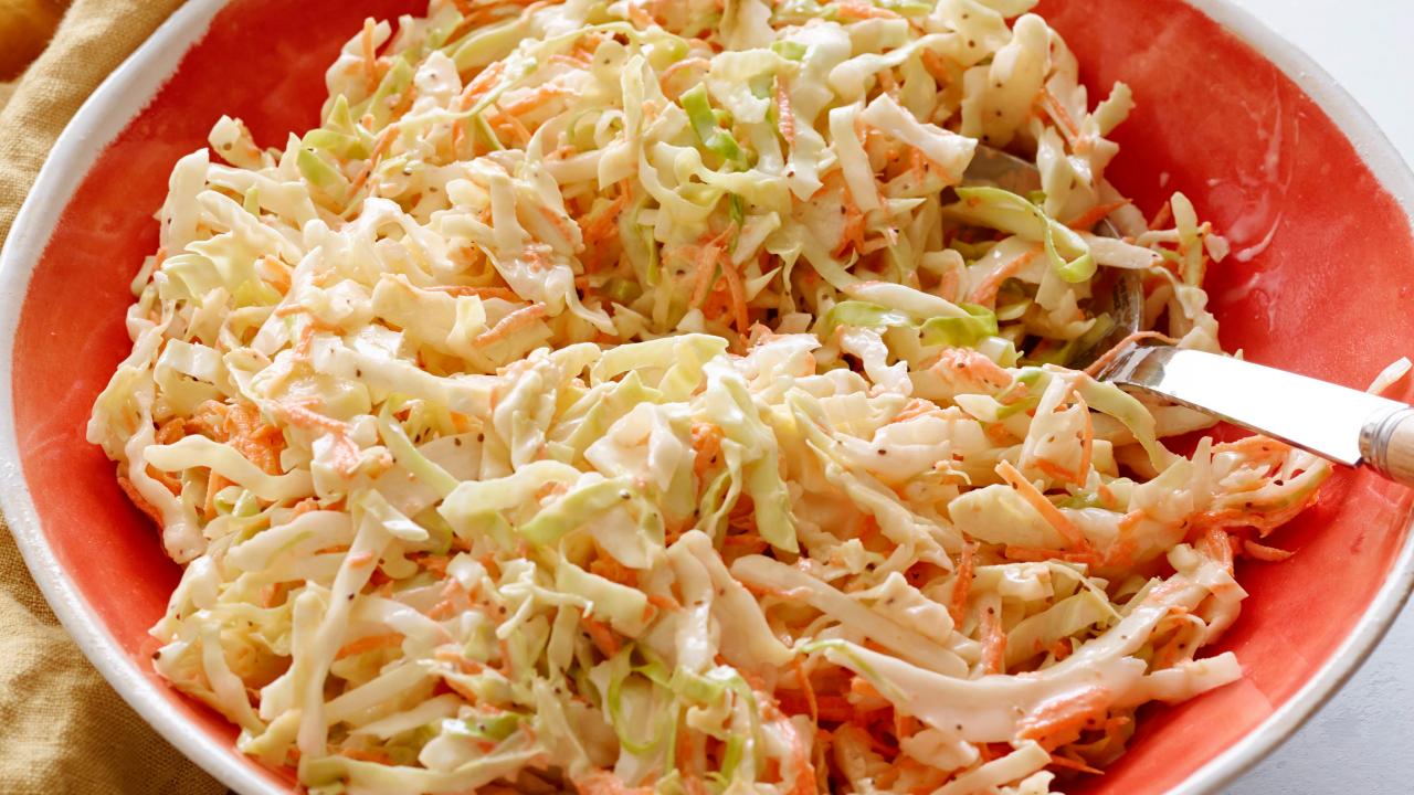 Homemade Cole Slaw Recipe | Easy Cole Slaw Dressing Recipe | Robert Irvine  | Food Network