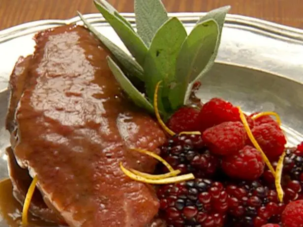 Duck Breast with Berry Sauce Recipe | Robert Irvine | Food Network