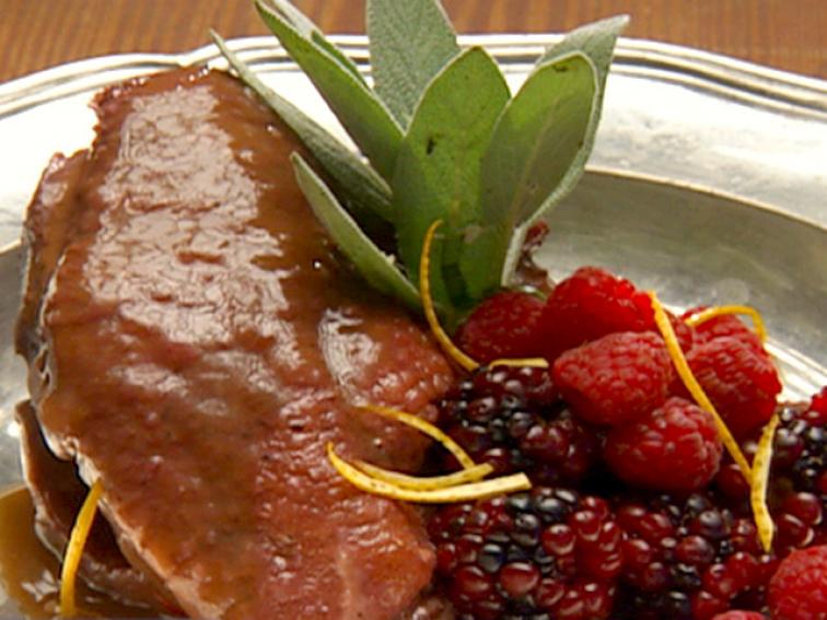 Duck Breast with Berry Sauce Recipe | Robert Irvine | Food Network