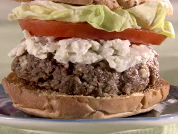 Bleu Cheese and Bacon Burgers Recipe | Sandra Lee | Food Network