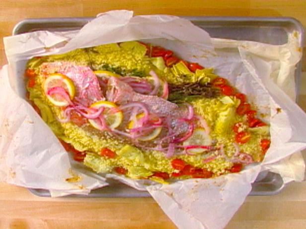 Red Snapper En Papillote Recipe Alton Brown Food Network