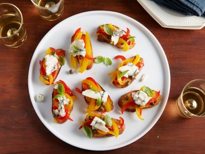 Bruschetta With Peppers And Gorgonzola Recipe Ina Garten Food Network