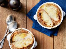 Over 900 5-star reviews can't be wrong. Tyler Florence's French Onion Soup recipe, topped with nutty Gruyere croutons and stuffed with caramelized onions, is the ultimate in cozy French bistro fare.