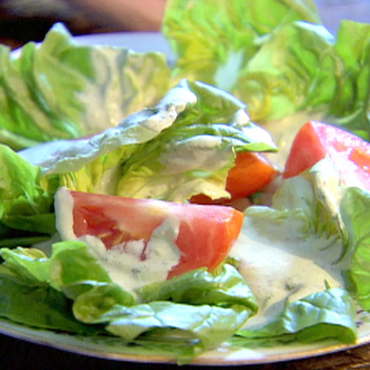 Bibb Salad with Basil Green Goddess Dressing Recipe | Ina Garten | Food  Network