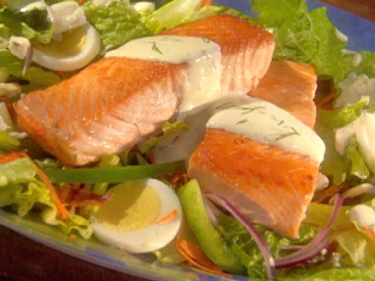 Salmon Cobb Salad in Creamy Dill Dressing Recipe Robin Miller Food