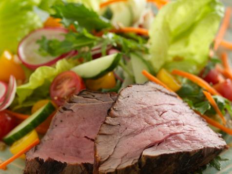 Grilled Spicy Filet Mignon Salad with Ginger-Lime Dressing