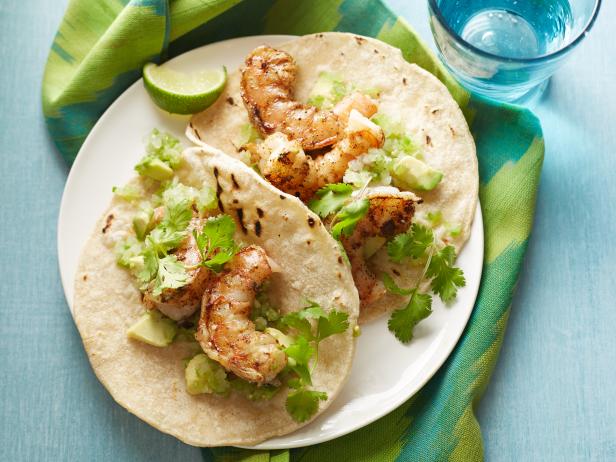 Shrimp Tacos With Avocado Salsa Verde