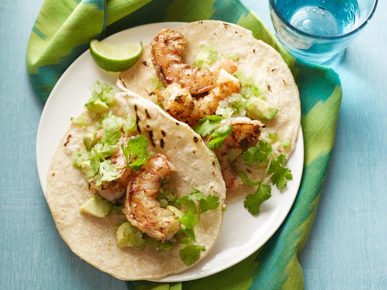 Chipotle Shrimp Taco with Avocado Salsa Verde Recipe Food Network