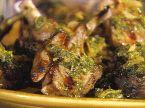 Grilled Baby Lamb Chops with Crispy Rosemary