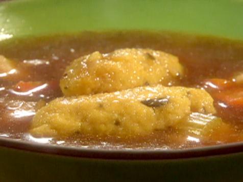 Chicken Soup with Cornmeal Sage Dumplings