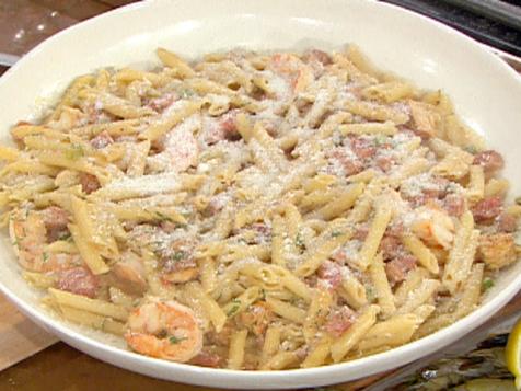 Jambalaya Pasta with Penne, Chicken, Shrimp and Andouille