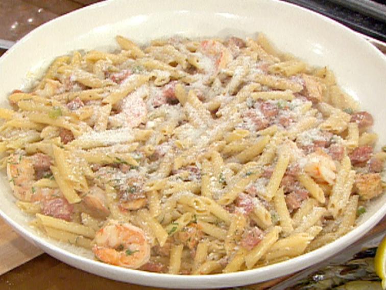 Jambalaya Pasta with Penne, Chicken, Shrimp and Andouille Recipe Food
