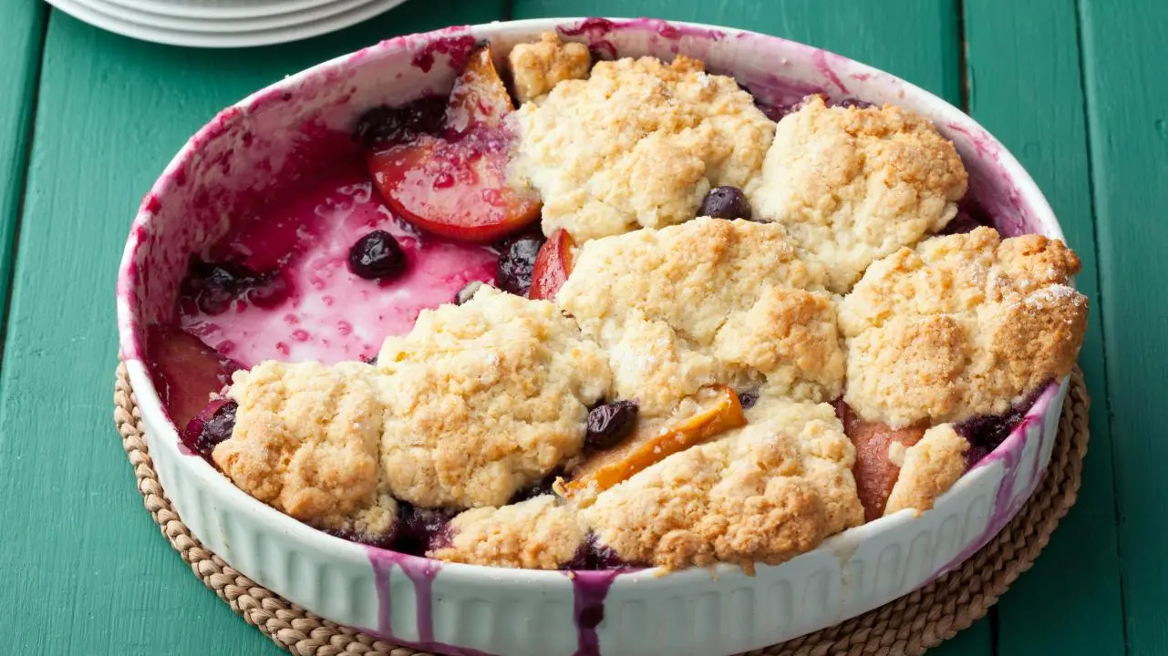 Blueberry/Nectarine Cobbler