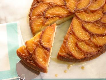 Caramel Peach Upside-Down Cake Recipe | Food Network Kitchen | Food Network