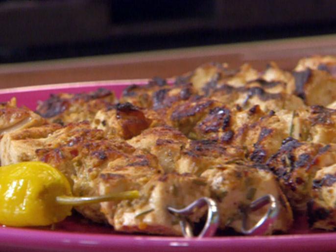 Greek Mixed Grill Kabobs and Pine NutOrzo Salad Recipe Rachael Ray