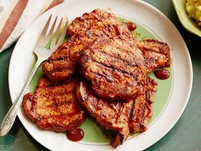 Grilled Smoked Pork Chops with Sweet and Sour Glaze Recipe Sunny Anderson Food Network