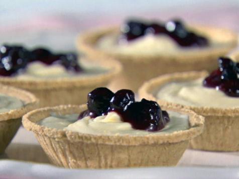 Blueberry Strawberry Compote over Lemon Tartlets