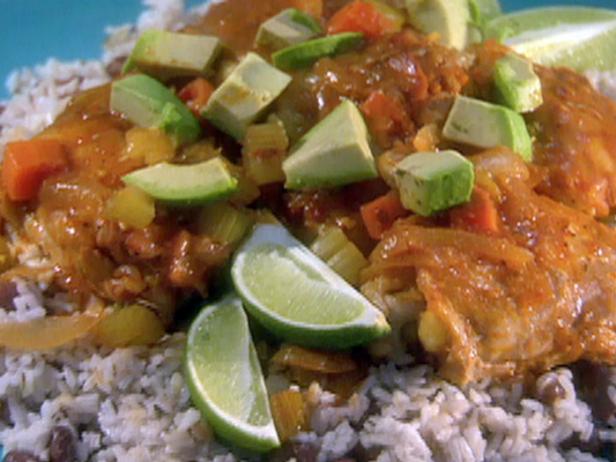 Slow Cooker Chipotle-Lime Chicken Thighs Jamaican Rice and Peas image