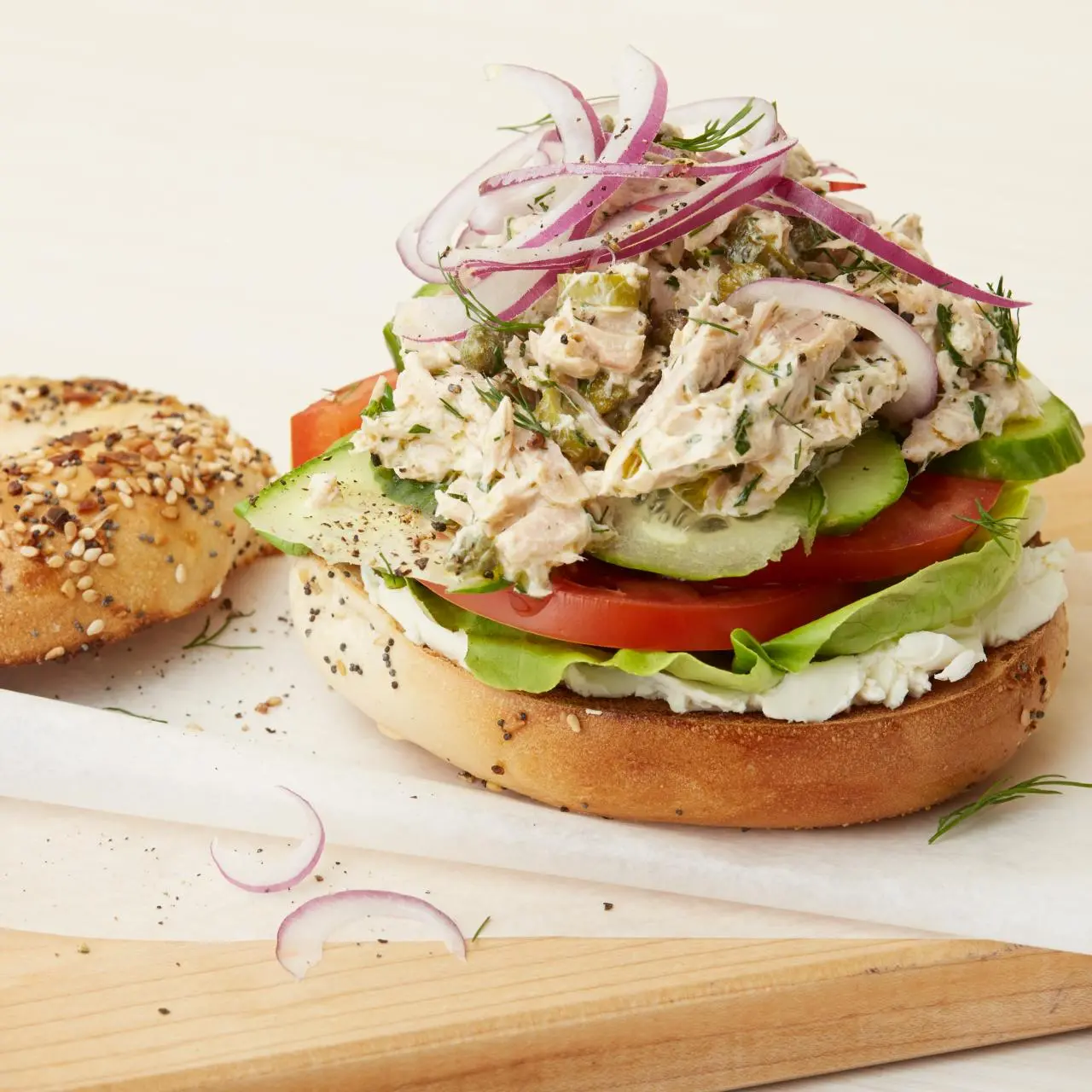 Tuna Everything Bagel | Recipe Cart | Recipe Cart