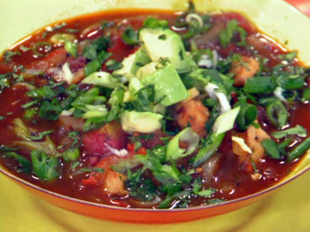 Chicken Fajita Tortilla Soup Recipe | Rachael Ray | Food Network