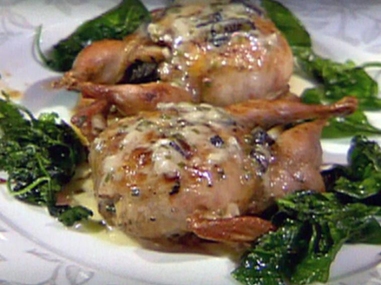 MushroomStuffed Quail Recipe Emeril Lagasse Food Network