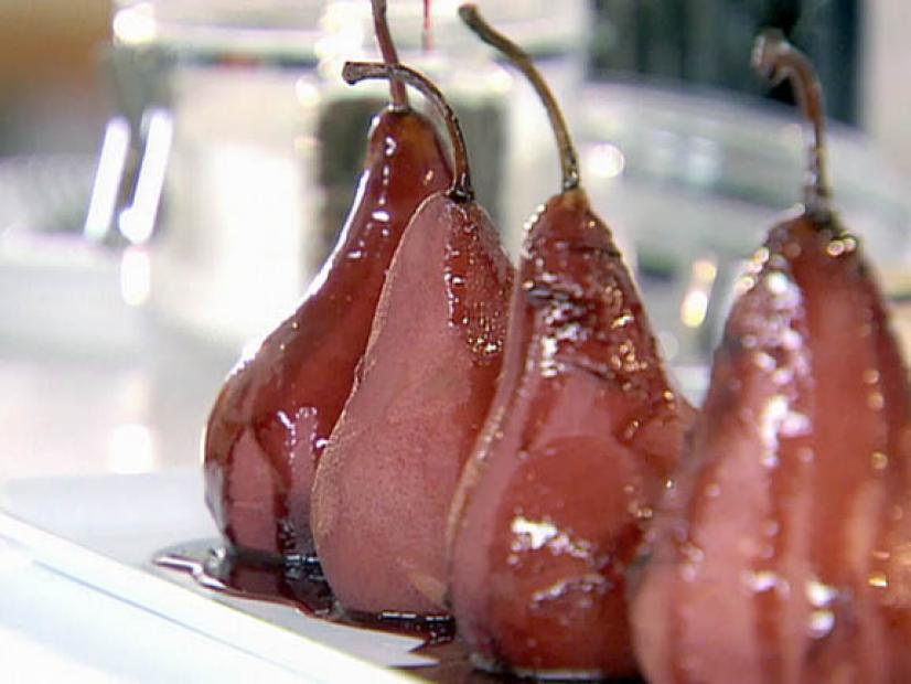 Spiced Red Wine Poached Pears Recipe Ellie Krieger Food Network Yield 6 to 8 servings. spiced red wine poached pears